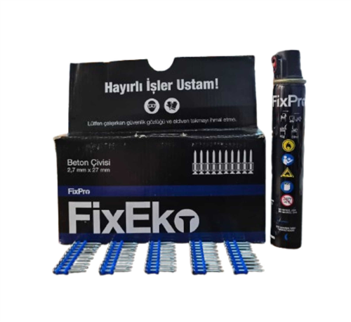 FİXPRO 27 MM BETON ÇİVİ ( 1000 AD +1 AD GAZ ) / 10